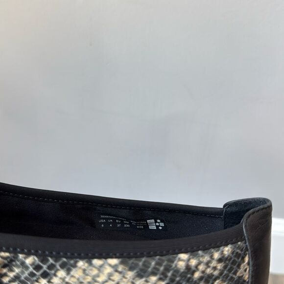 Vionic Minna Snakeskin Leather Ballet Flat Cap Toe Slip On Career Office Size 6 - Picture 8 of 9